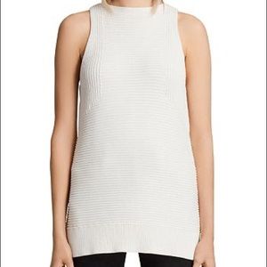 NWOT All Saints sleeveless sweater top in light blush color